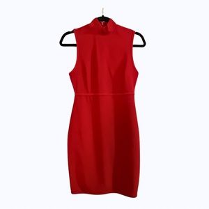 🩵3/$50 Express Ribbed Mock-neck Bodycon Dress Red - Small